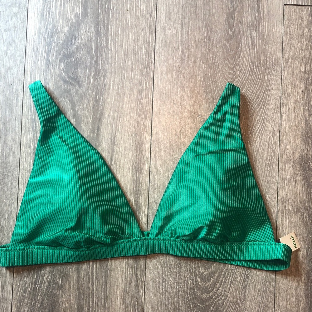 Aerie Emerald Triangle Bikini Top